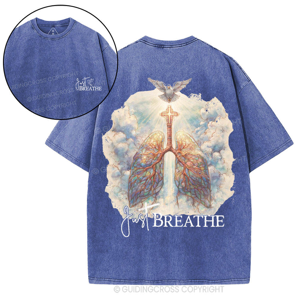 Just Breathe Christian Washed T-Shirt