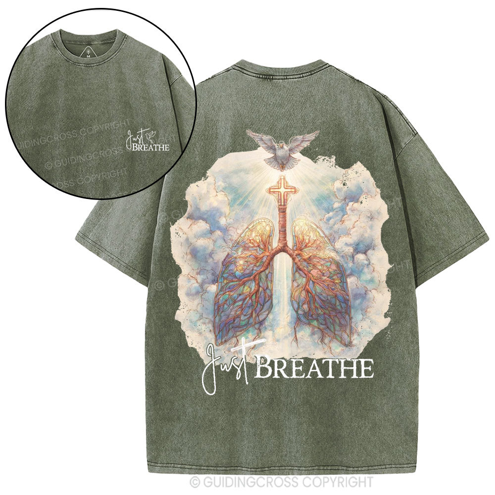 Just Breathe Christian Washed T-Shirt