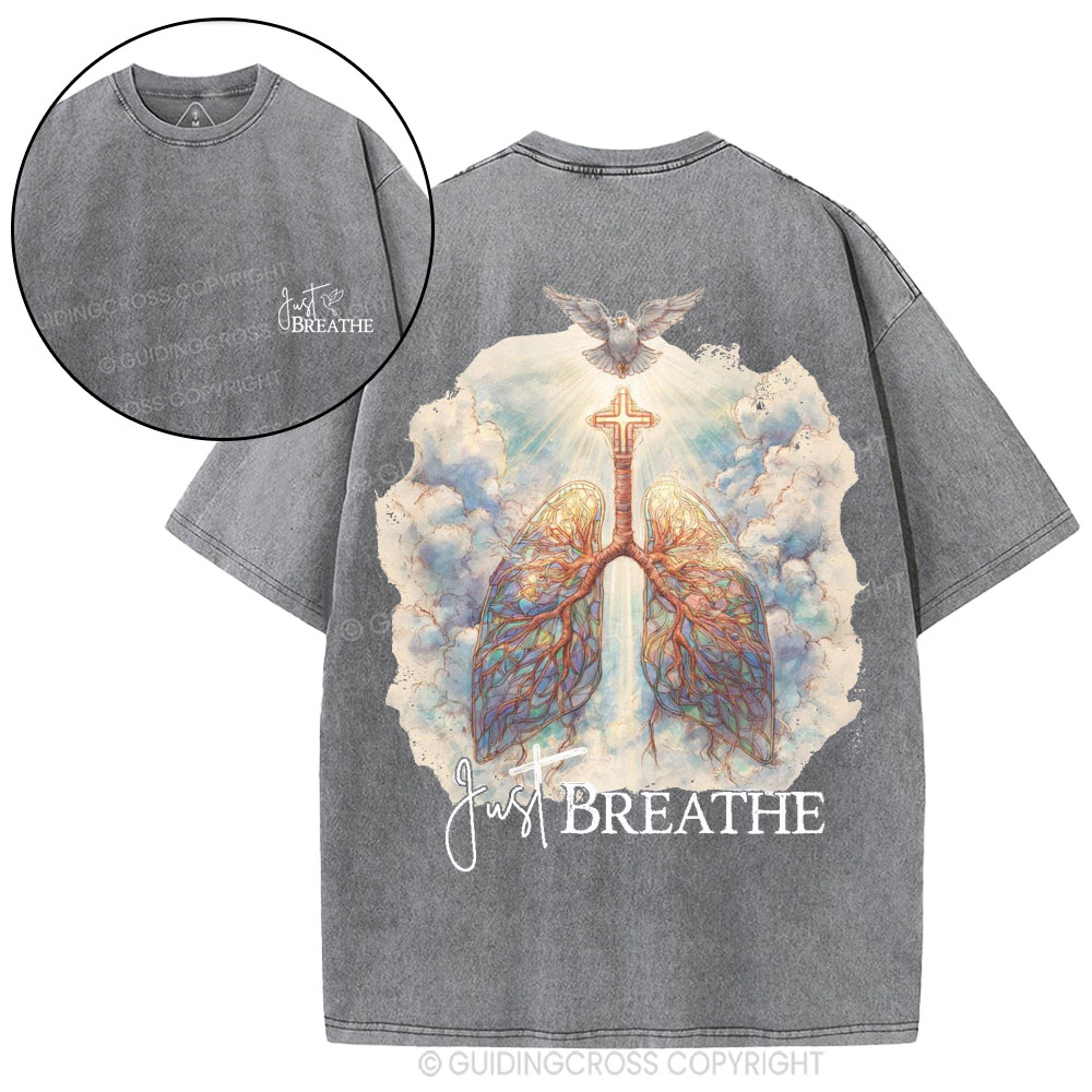 Just Breathe Christian Washed T-Shirt