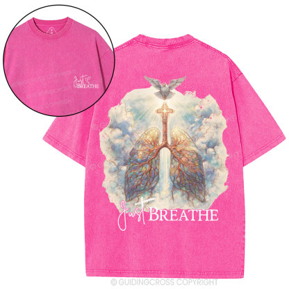 Just Breathe Christian Washed T-Shirt