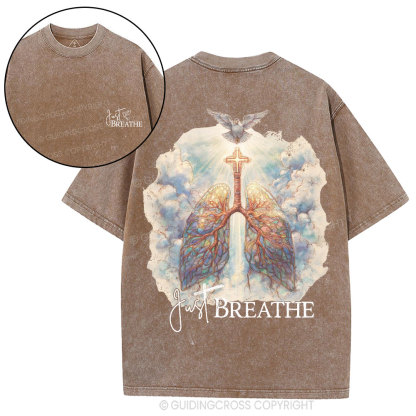 Just Breathe Christian Washed T-Shirt