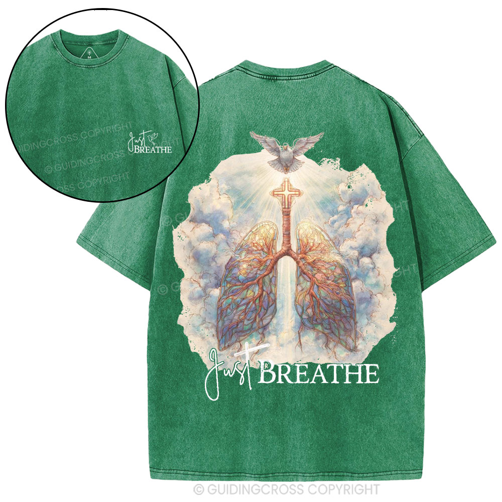 Just Breathe Christian Washed T-Shirt