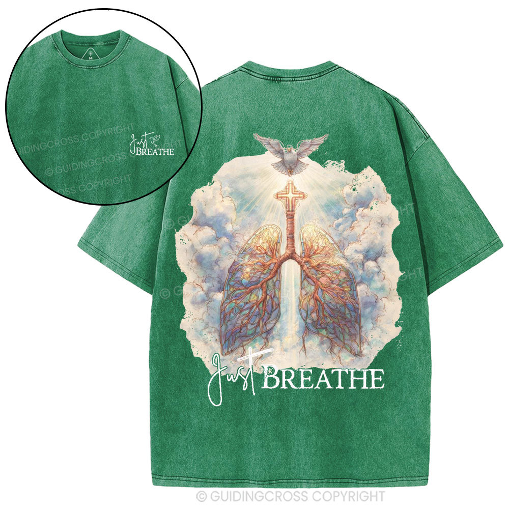 Just Breathe Christian Washed T-Shirt