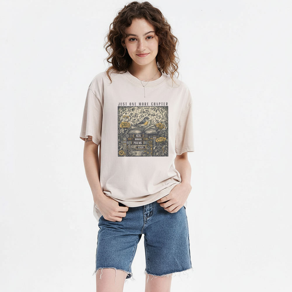 Just One More Chapter Christian Washed T-Shirt