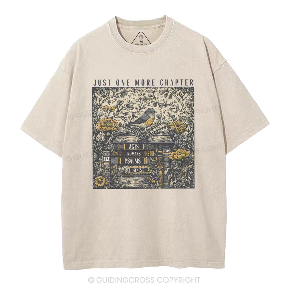 Just One More Chapter Christian Washed T-Shirt