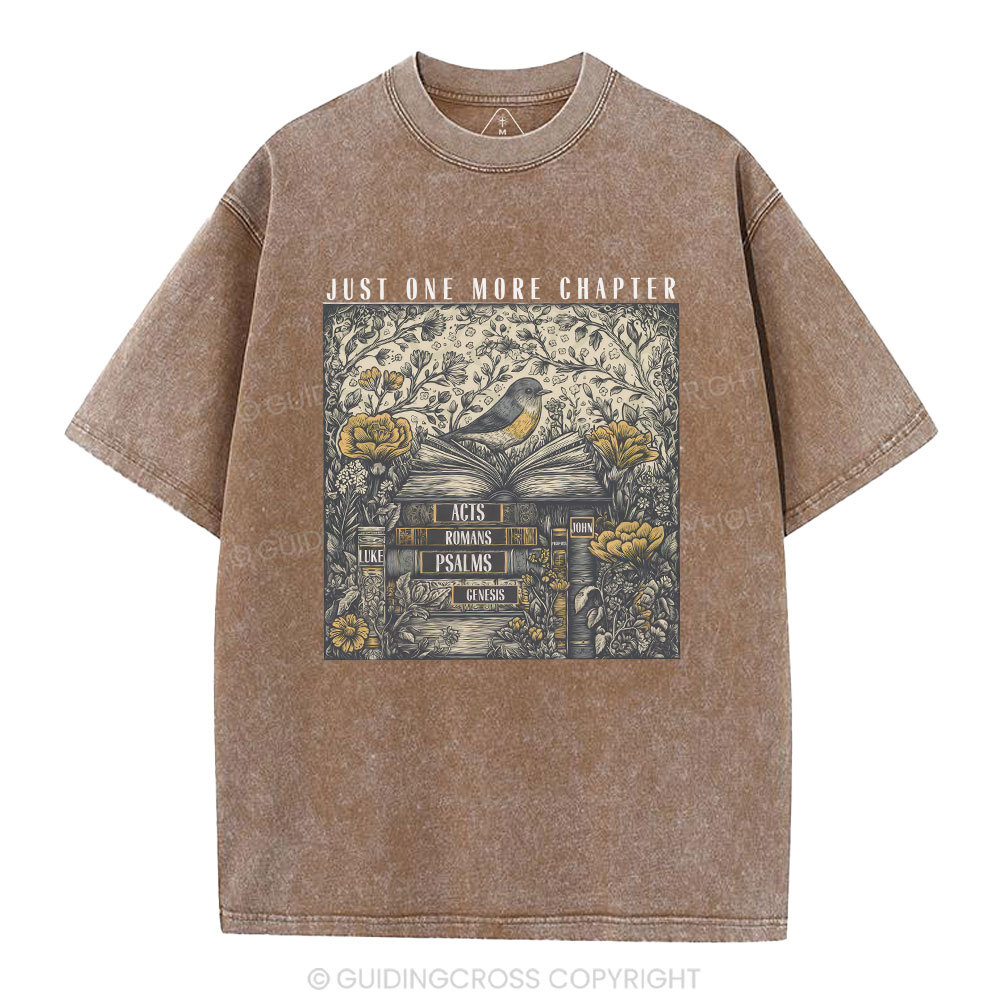 Just One More Chapter Christian Washed T-Shirt