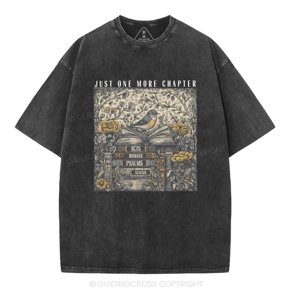 Just One More Chapter Christian Washed T-Shirt