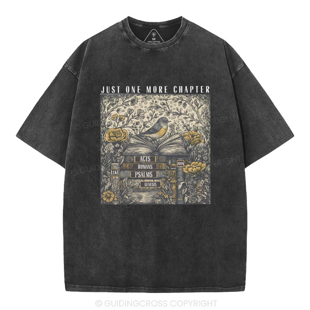Just One More Chapter Christian Washed T-Shirt