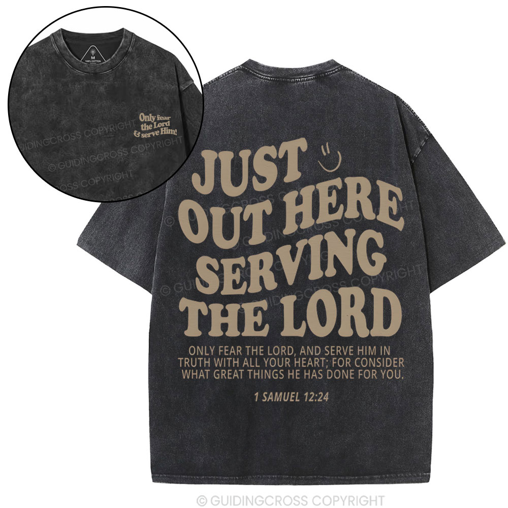 Double-sided sample washed T-Shirt Sale - GuidingCross