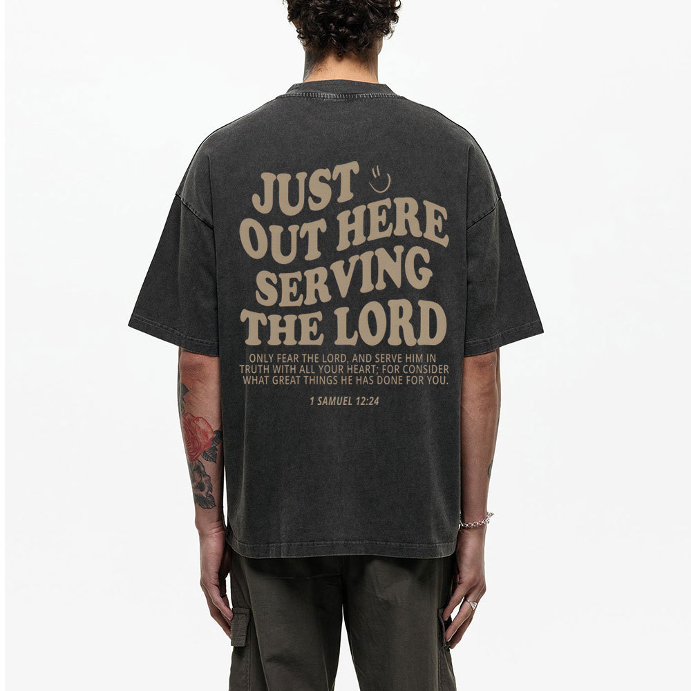 Just Out Here Christian Washed T-Shirt