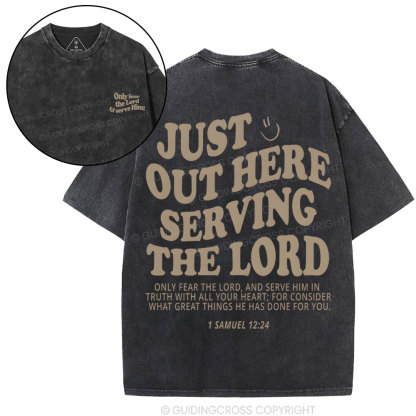 Just Out Here Christian Washed T-Shirt