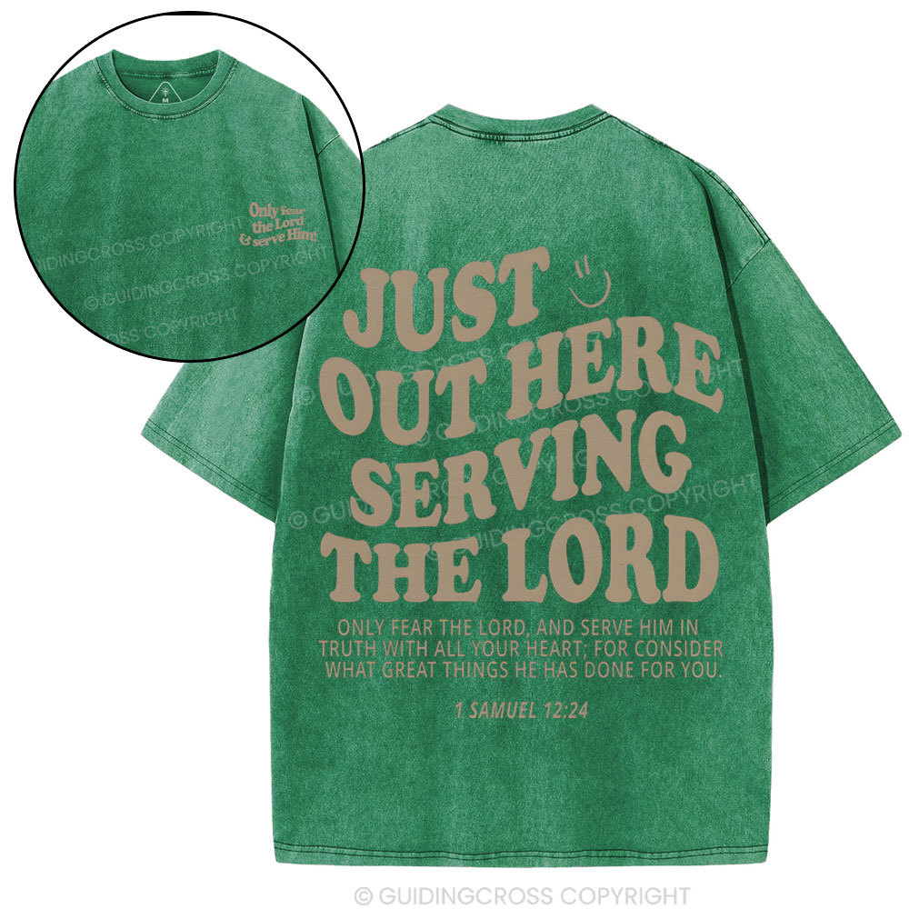 Just Out Here Christian Washed T-Shirt