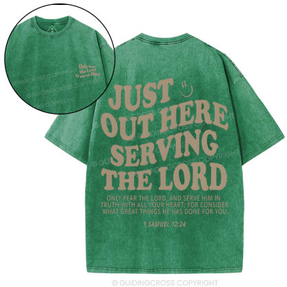Just Out Here Christian Washed T-Shirt