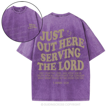 Just Out Here Christian Washed T-Shirt