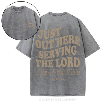 Just Out Here Christian Washed T-Shirt