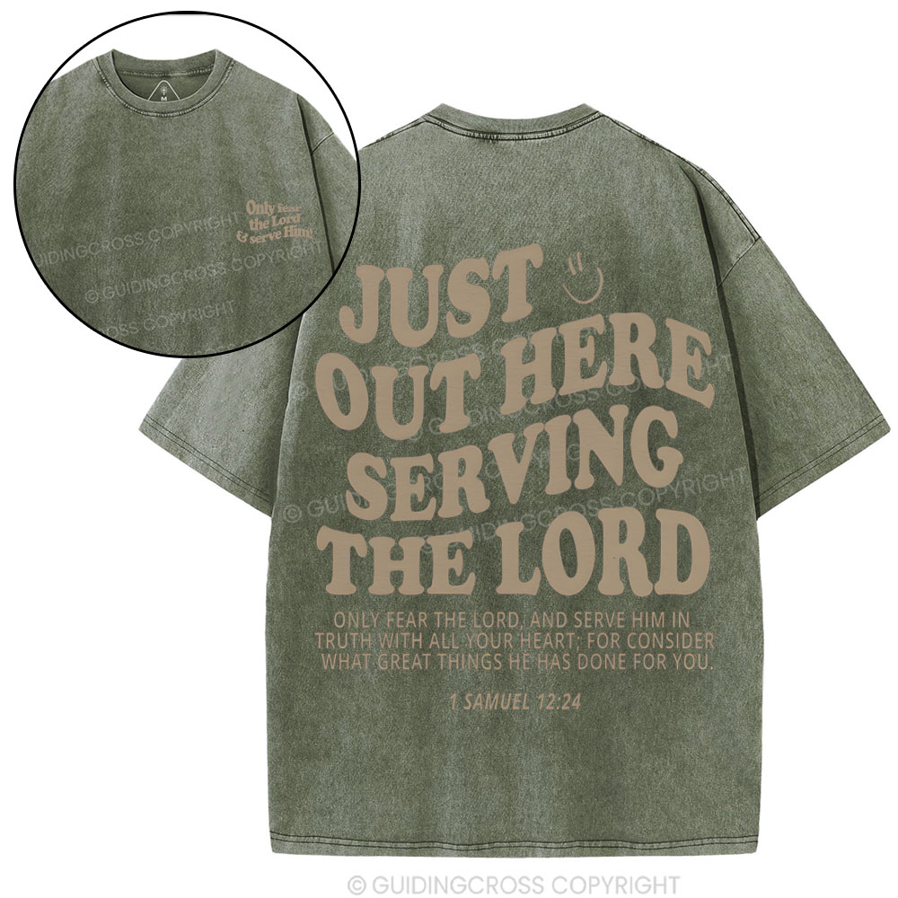 Just Out Here Christian Washed T-Shirt