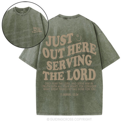 Just Out Here Christian Washed T-Shirt