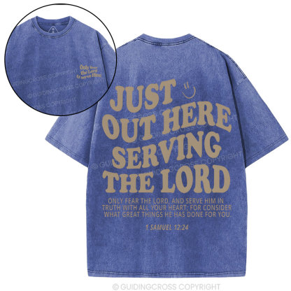 Just Out Here Christian Washed T-Shirt