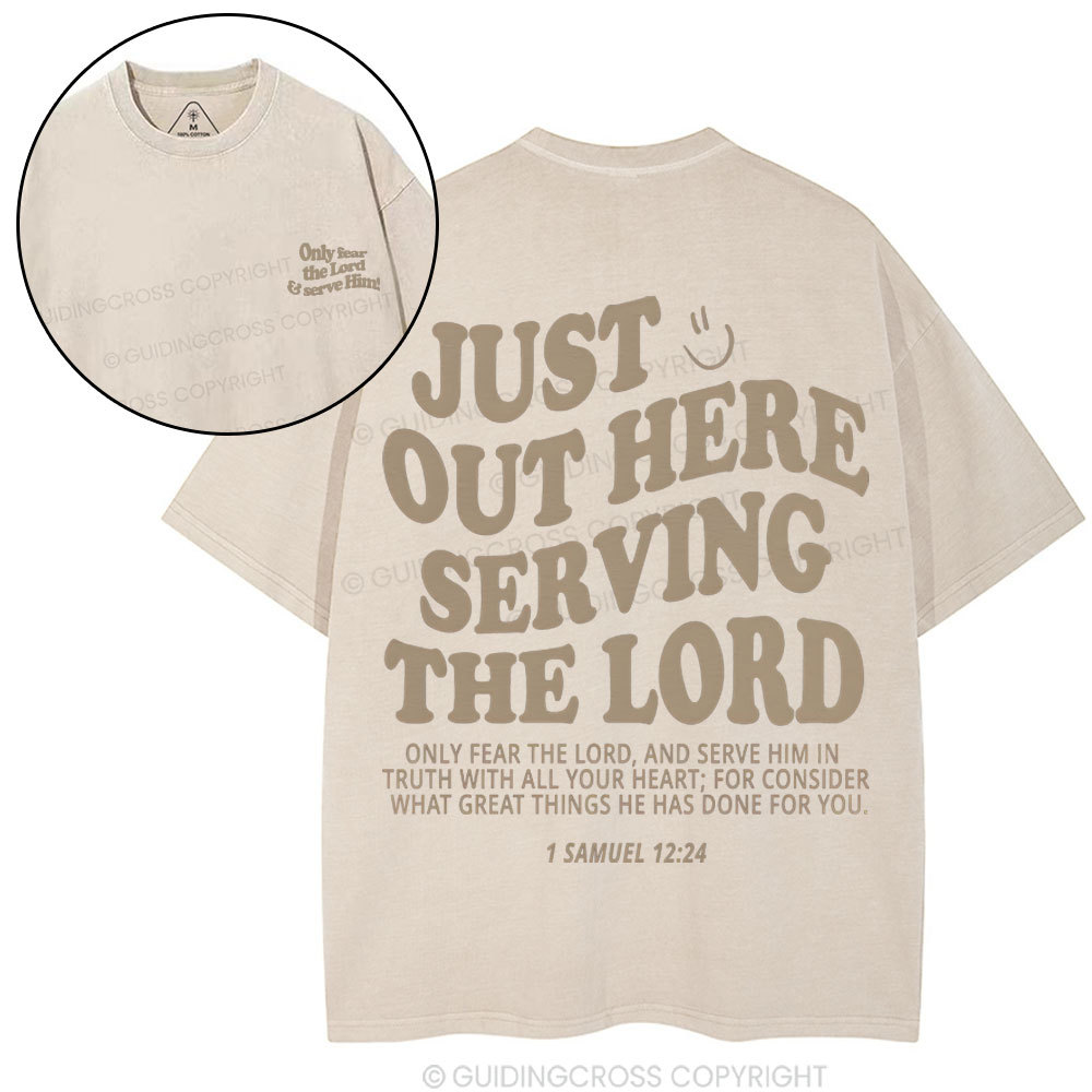 Just Out Here Christian Washed T-Shirt