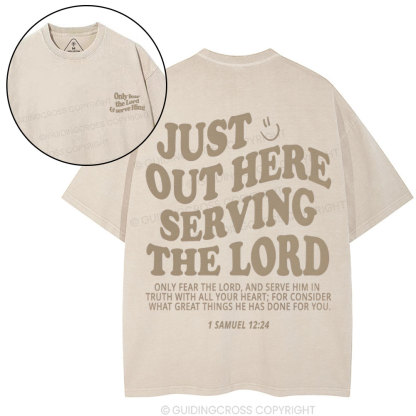 Just Out Here Christian Washed T-Shirt