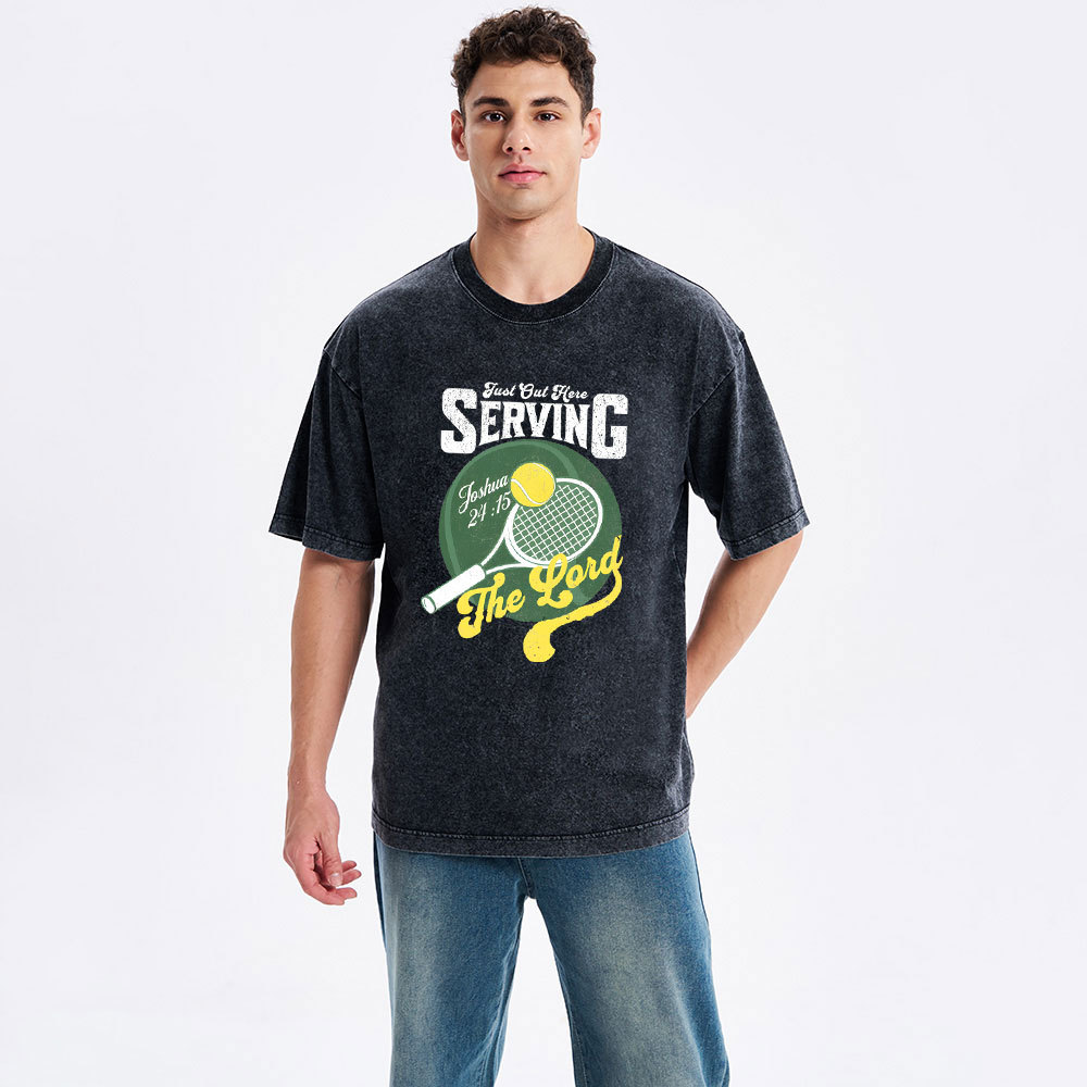 Just Out Here Serving Washed T-Shirt