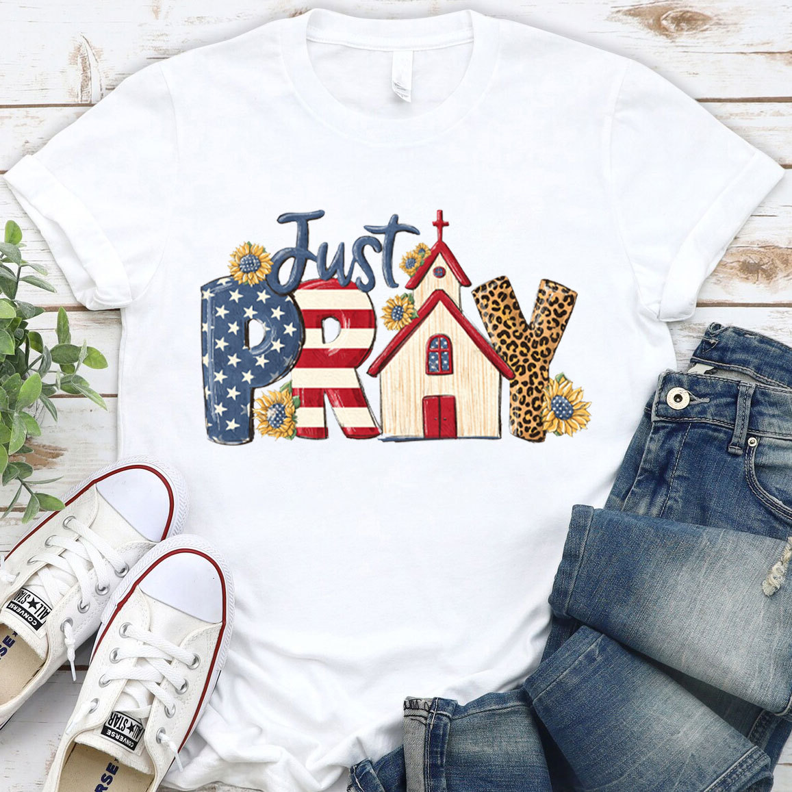 Just Pray Christian T-Shirt