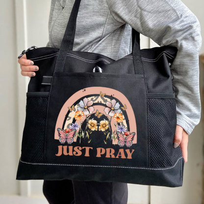 Just Pray Christian Tote Bag