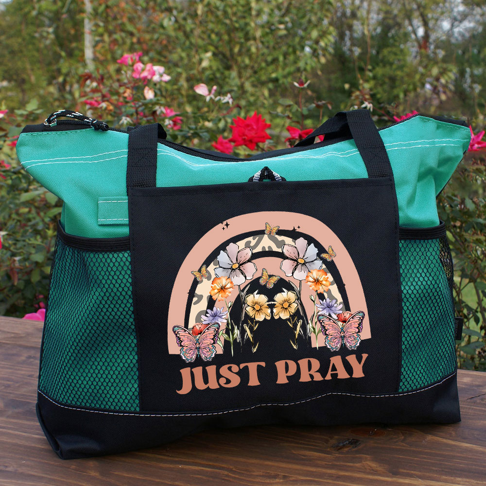 Just Pray Christian Tote Bag