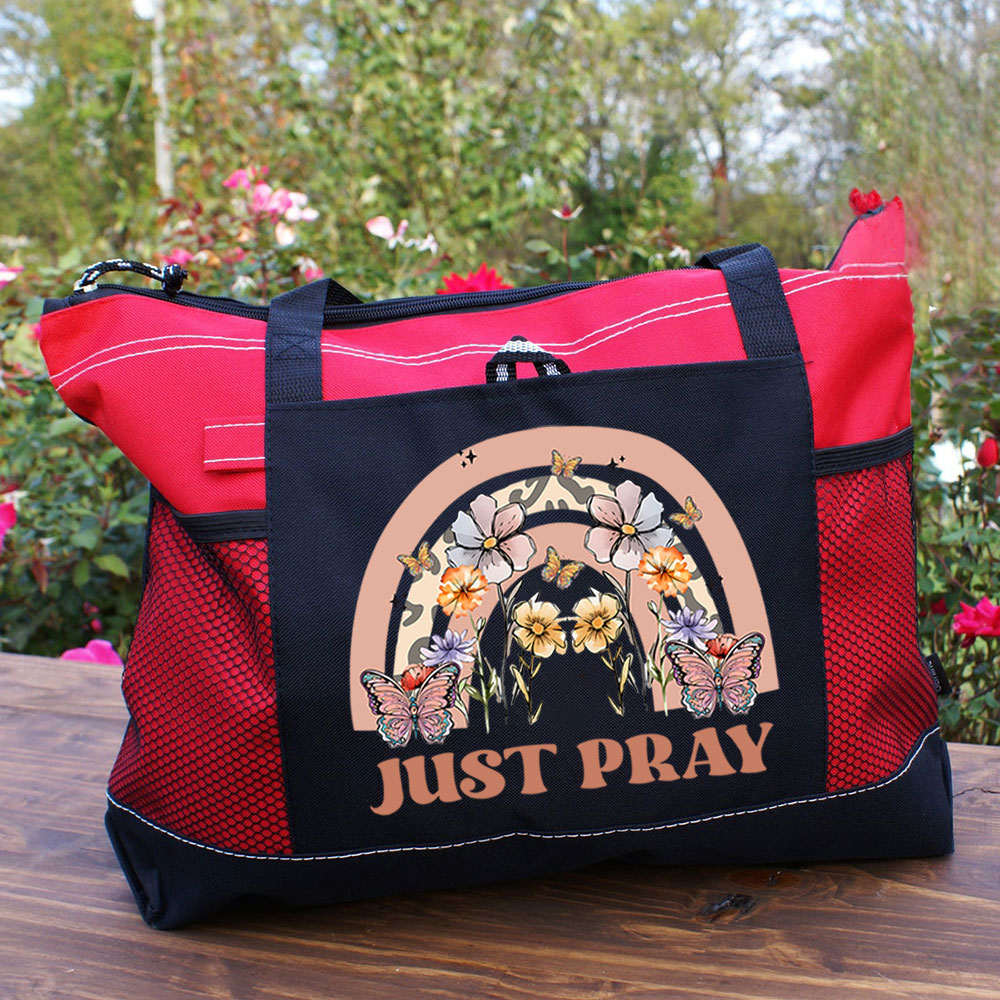 Just Pray Christian Tote Bag