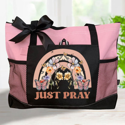 Just Pray Christian Tote Bag