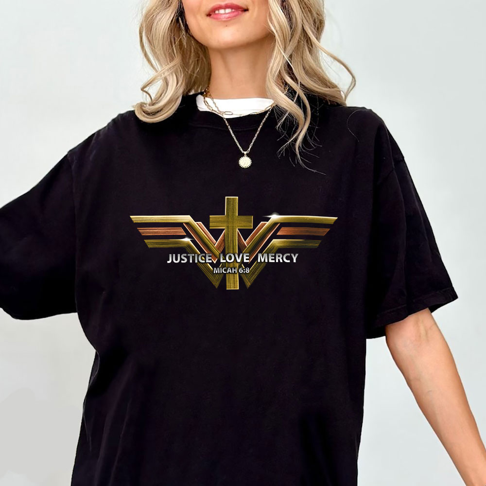 Justice Love Mercy Christian T-Shirt