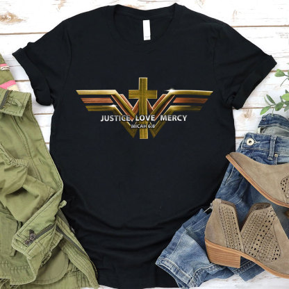 Justice Love Mercy Christian T-Shirt