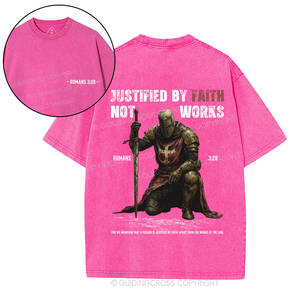 Justified By Faith Christian Washed T-Shirt