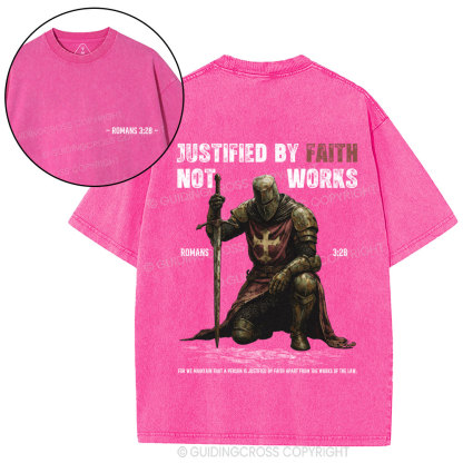 Justified By Faith Christian Washed T-Shirt