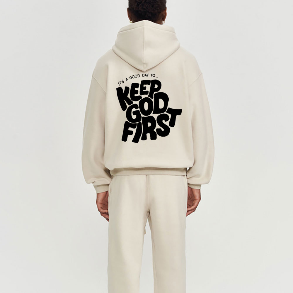 Keep God First Christian Premium Fleece Hoodie Set