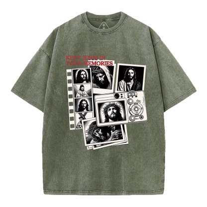 Keep Jesus In Your Memories Christian Washed T-Shirt