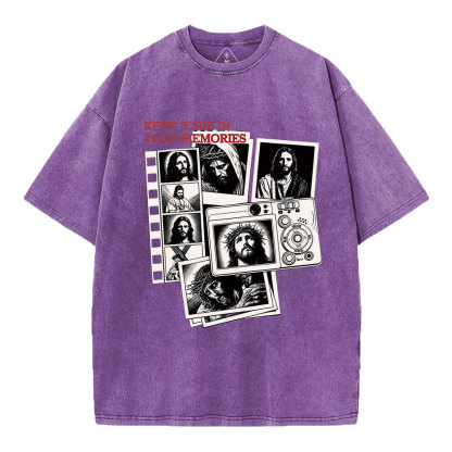 Keep Jesus In Your Memories Christian Washed T-Shirt