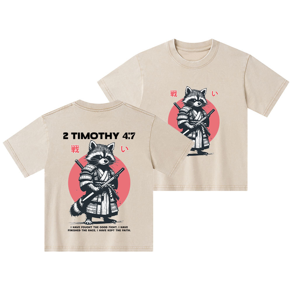 Keep The Faith Christian Kid Washed T-Shirt