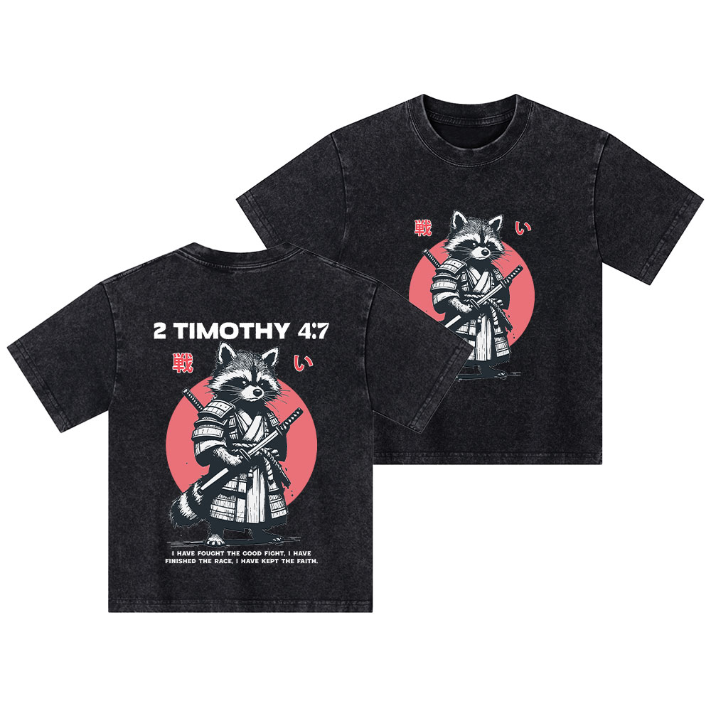 Keep The Faith Christian Kid Washed T-Shirt