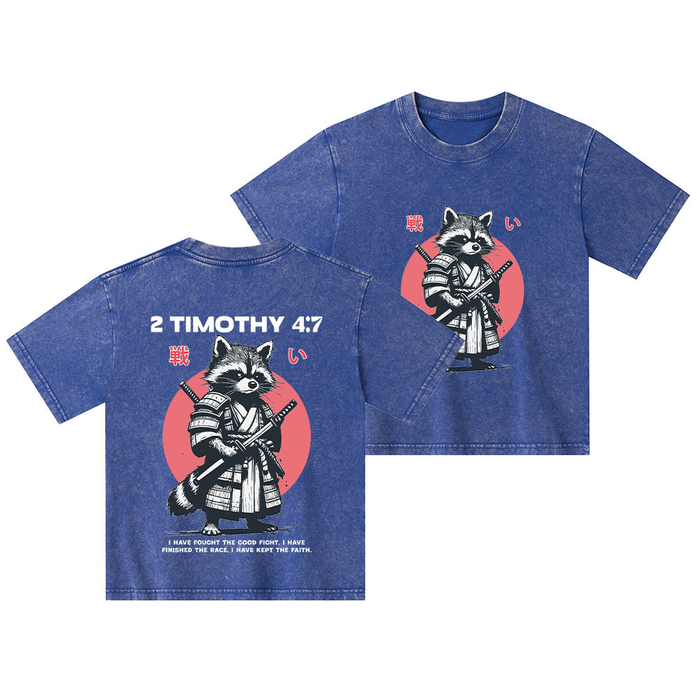 Keep The Faith Christian Kid Washed T-Shirt