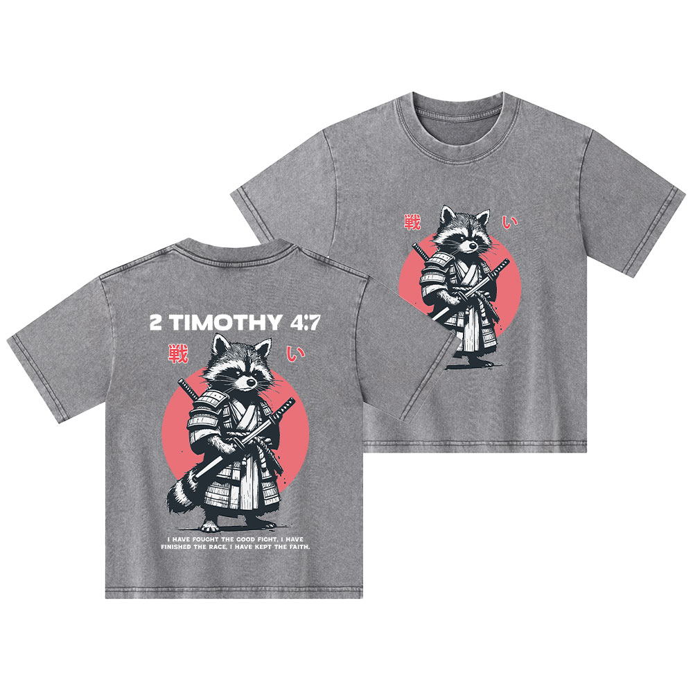 Keep The Faith Christian Kid Washed T-Shirt