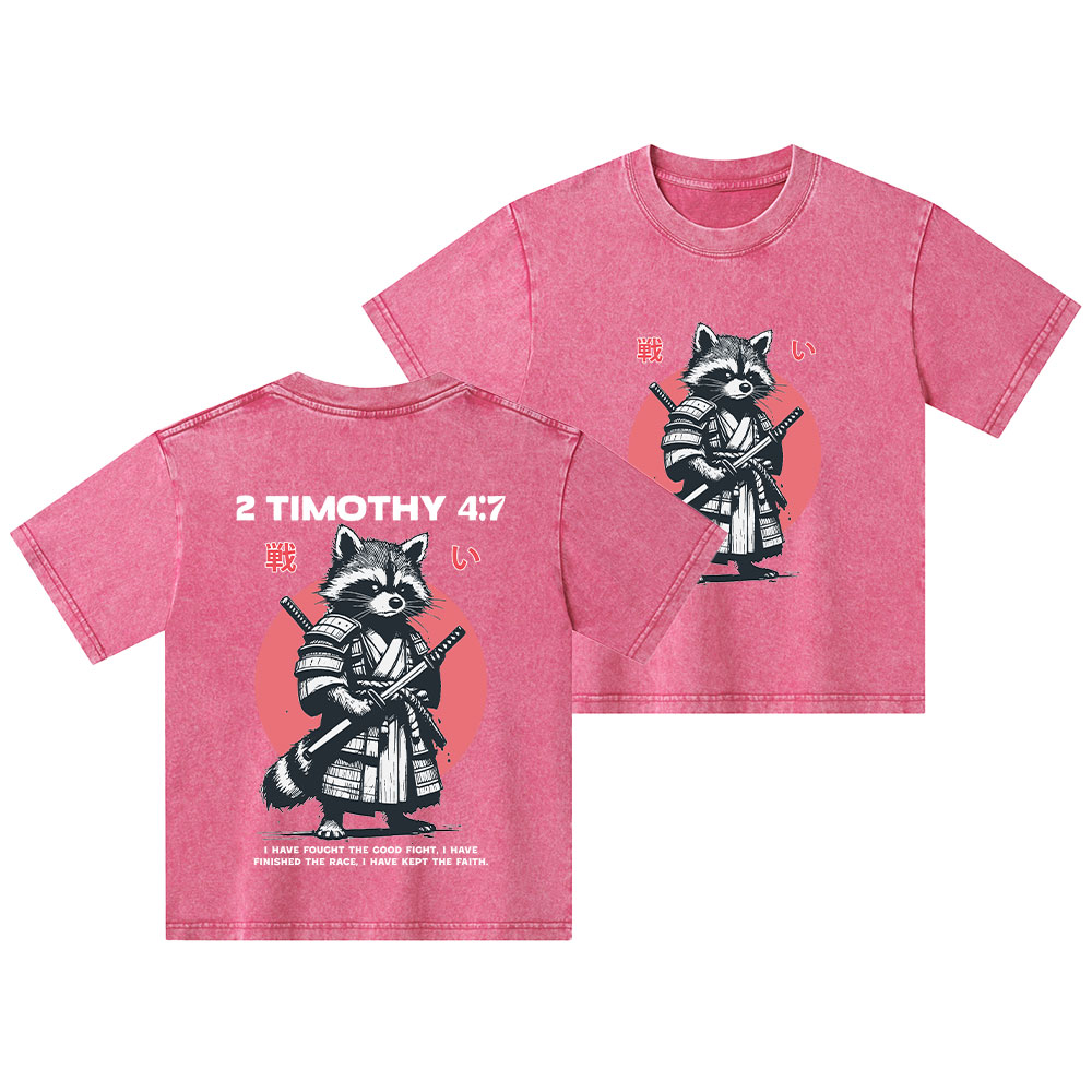 Keep The Faith Christian Kid Washed T-Shirt