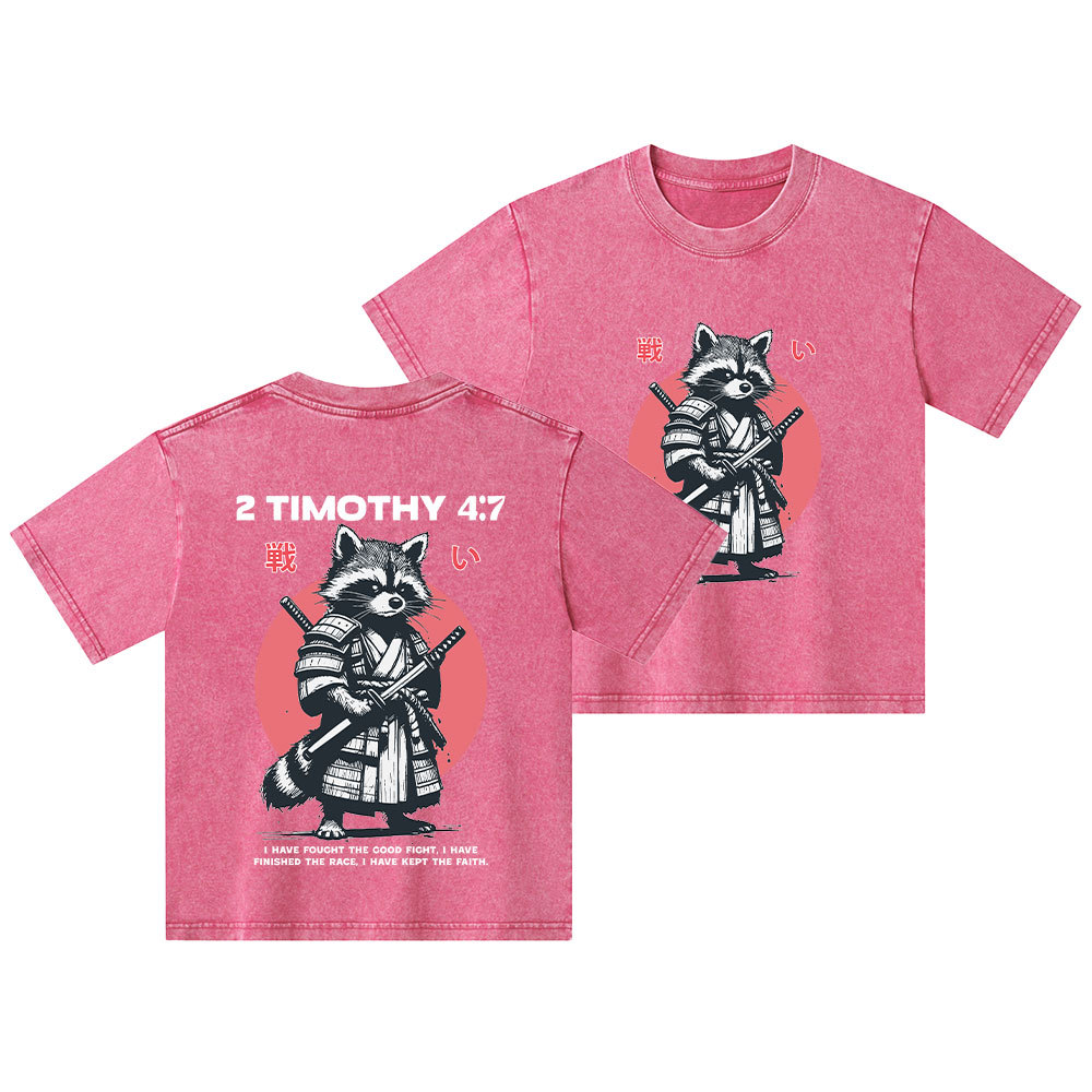 Keep The Faith Christian Kid Washed T-Shirt