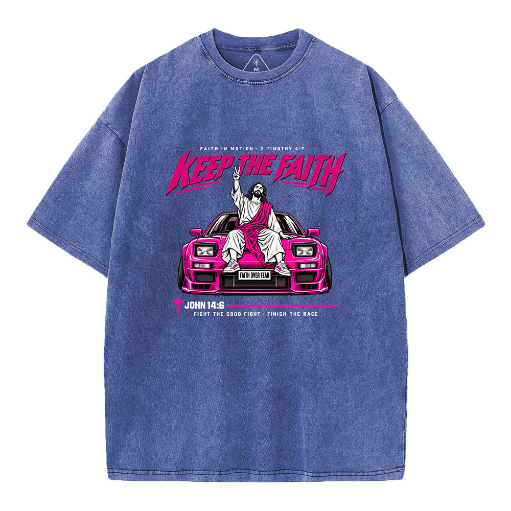 Keep The Faith Christian Washed T-Shirt
