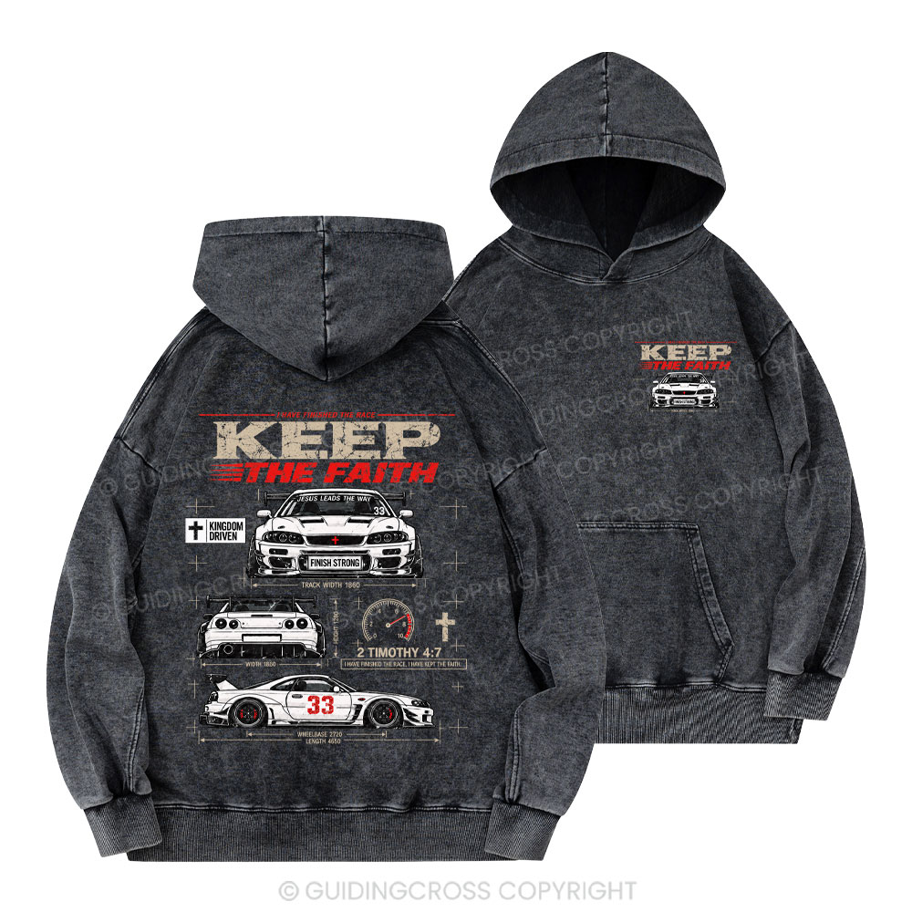 Keep The Faith Christian Washed Hoodie