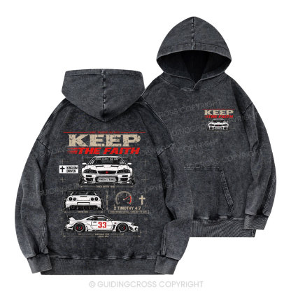 Keep The Faith Christian Washed Hoodie