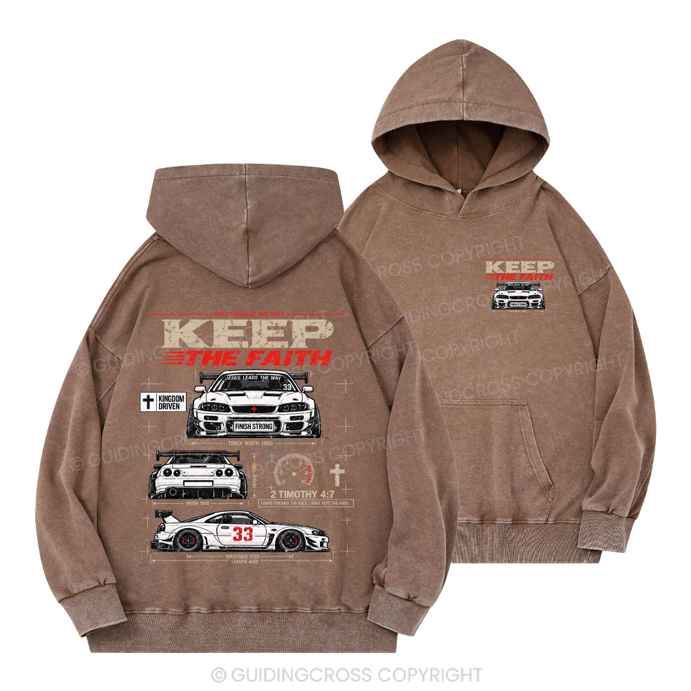 Keep The Faith Christian Washed Hoodie