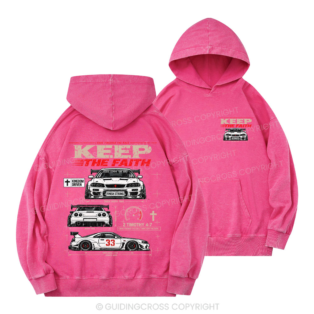 Keep The Faith Christian Washed Hoodie