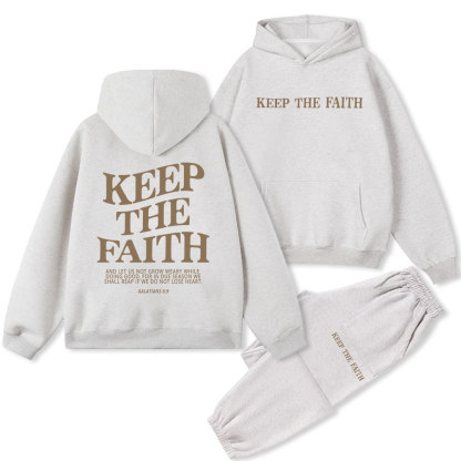 Keep The Faith Christian Fleece Hoodie Set