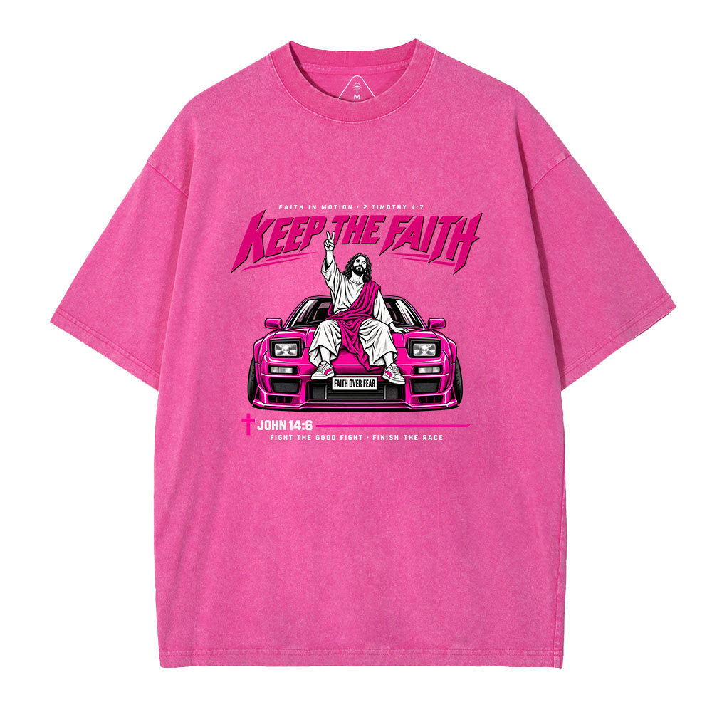 Keep The Faith Christian Washed T-Shirt